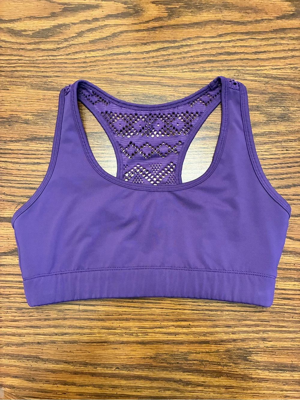 ZYIA Bomber Bra Sportsbra Purple Sz Small Mesh Back Activewear Yoga Gym Workout